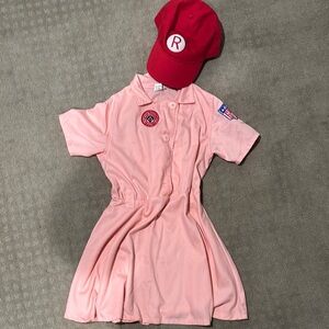 Girls A league of their own Rockford Peaches costume size 7/8